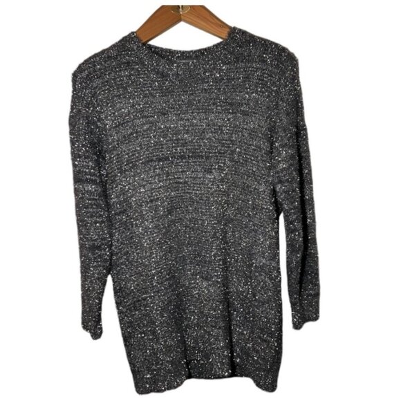 Anthropologie Oversized Slouchy Indie Grunge Stretchy Whimsigoth Metallic XS - Picture 5 of 12